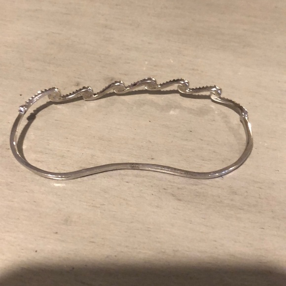 Hand bracelet bangle silver with gems - Picture 5 of 5